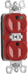 PlugTail® Tamper-Resistant Hospital Grade Receptacle, 15A, 125V, Red, 1.5 Inch Width