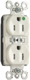 PlugTail® Tamper-Resistant Hospital Grade Receptacle, 15A, 125V, White, 1.5 Inch Width
