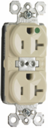 Hospital-Grade Duplex Receptacle, 20A 125V, 1.5 Inch Width, Light Almond