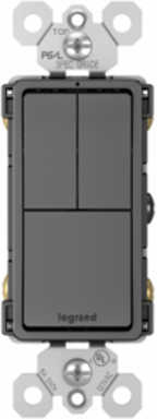 radiant® Two Single-Pole Switches and Single Pole/3-Way Switch, Black