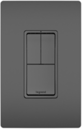 radiant® Two Single-Pole Switches and Single Pole/3-Way Switch, Black