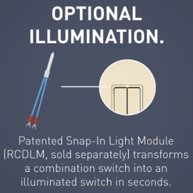radiant® Two Single-Pole Switches and Single Pole/3-Way Switch, Light Almond