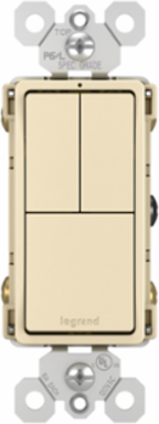 radiant® Two Single-Pole Switches and Single Pole/3-Way Switch, Light Almond