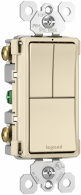 radiant® Two Single-Pole Switches and Single Pole/3-Way Switch, Light Almond