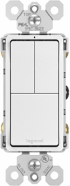 radiant® Two Single-Pole Switches and Single Pole/3-Way Switch, White