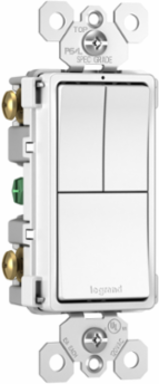 radiant® Two Single-Pole Switches and Single Pole/3-Way Switch, White