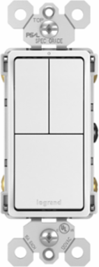 radiant® Two Single-Pole Switches and Single Pole/3-Way Switch, White