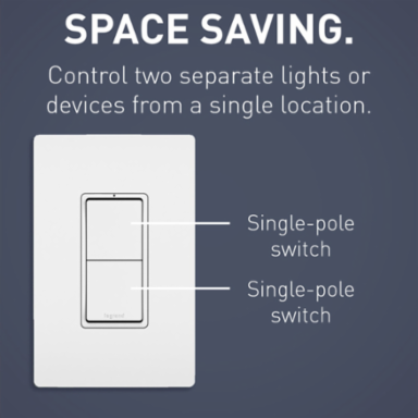 radiant® Two Single-Pole Switches, White