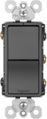 radiant® Two Single Pole/3-Way Switches, Black
