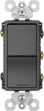 radiant® Two Single Pole/3-Way Switches, Black