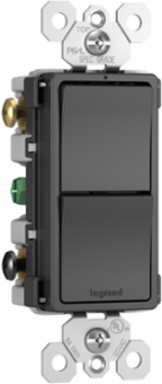 radiant® Two Single Pole/3-Way Switches, Black