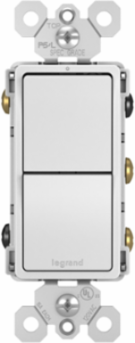 radiant® Two Single Pole/3-Way Switches, White
