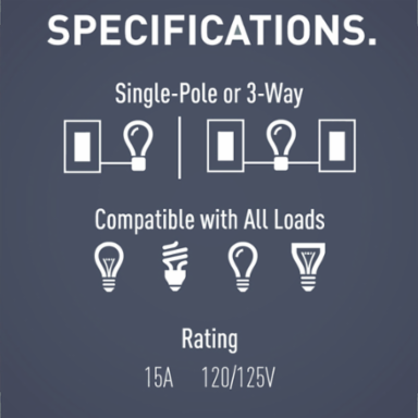 radiant® Two Single Pole/3-Way Switches, White