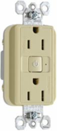 15A 125V Dual-Control Wireless Receptacle, Ivory, 1.73 Inch Width, 2.68 Inch Height