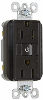 Plug Load RF Receptacle 15A, Brown, 1.25 Inch Depth, 2.68 Inch Height, 1.73 Inch Width