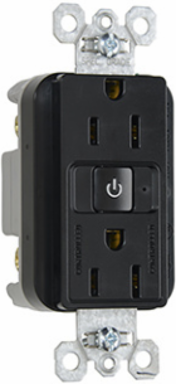 15A 125V RF Half-Control Spec Receptacle, Black, 2.68 Inch Height