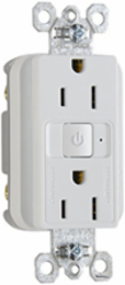 15A 125V RF Half-Control Spec Receptacle White, 1.25 Inch Depth, 1.73 Inch Width, 2.68 Inch Height