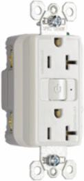 20A 125V Wireless RF Dual-Control Duplex Receptacle, 2.68 Inch Height, White