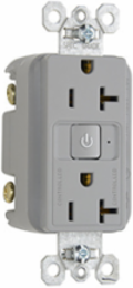 20A 125V Grey RF Half-Control Receptacle, 1.25 Inch Depth, 1.73 Inch Width