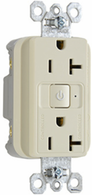 20A 125V Light Almond RF Half-Control Spec Receptacle, 1.73 Inch Width