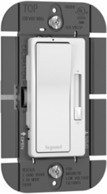 radiant® 120V, 1100VA Magnetic Low-Voltage Single Pole/3-Way Dimmer, White