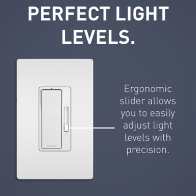 radiant® 120V, 1100VA Magnetic Low-Voltage Single Pole/3-Way Dimmer, White