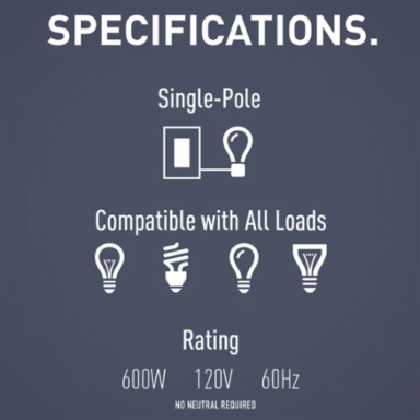 radiant® Single Pole 3-Way Occupancy Sensor, Tri-Color