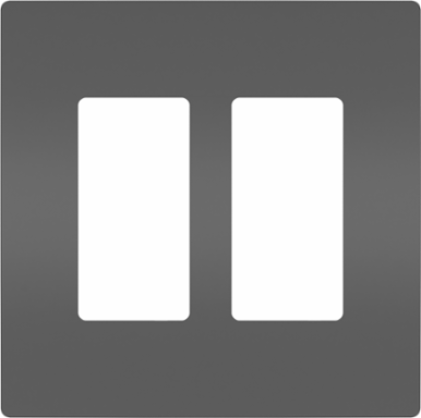 radiant® 2-Gang Screwless Wall Plate, Black