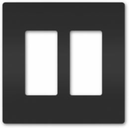 radiant® 2-Gang Screwless Wall Plate, Black