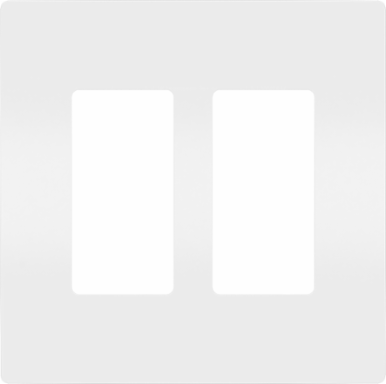 radiant® 2-Gang Screwless Wall Plate White