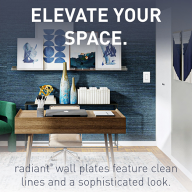 radiant® 2-Gang Screwless Wall Plate White
