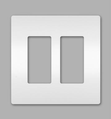 radiant® 2-Gang Screwless Wall Plate White