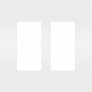 radiant® 2-Gang Screwless Wall Plate White
