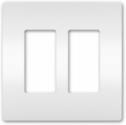 radiant® 2-Gang Screwless Wall Plate White