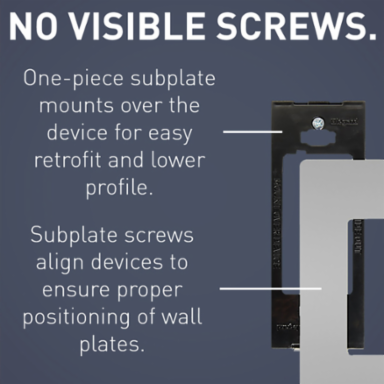 radiant® 3-Gang Screwless Wall Plate, Gray