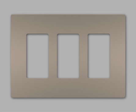 radiant® 3-Gang Screwless Wall Plate, Nickel