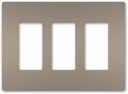 radiant® 3-Gang Screwless Wall Plate, Nickel