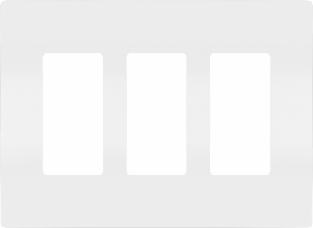 radiant® 3-Gang Screwless Wall Plate, White