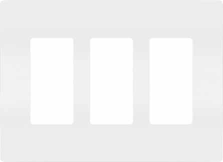 radiant® 3-Gang Screwless Wall Plate, White