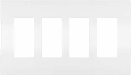 radiant® 4-Gang Screwless Wall Plate, White