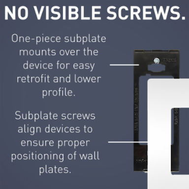 radiant® 4-Gang Screwless Wall Plate, White