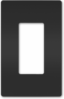 radiant® 1-Gang Screwless Wall Plate, Black
