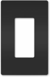 radiant® 1-Gang Screwless Wall Plate, Black