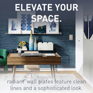 radiant® 1-Gang Screwless Wall Plate, Nickel