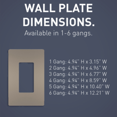 radiant® 1-Gang Screwless Wall Plate, Nickel
