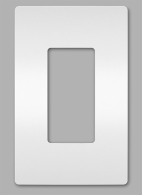 radiant® 1-Gang Screwless Wall Plate, White