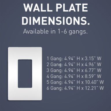 radiant® 1-Gang Screwless Wall Plate, White