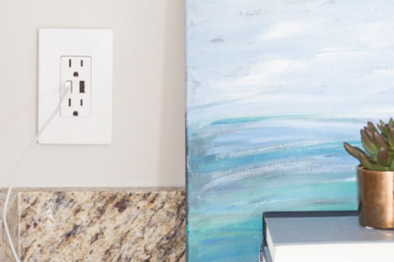 radiant® 1-Gang Screwless Wall Plate, White