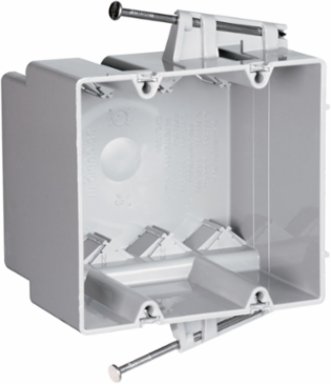 Double Gang Switch and Outlet Box, 3 Inch Depth, 100 Pack