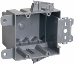 Wood and Steel Stud Bracket Box, Double Gang, 3/8 Inch Offset, 50 Pack